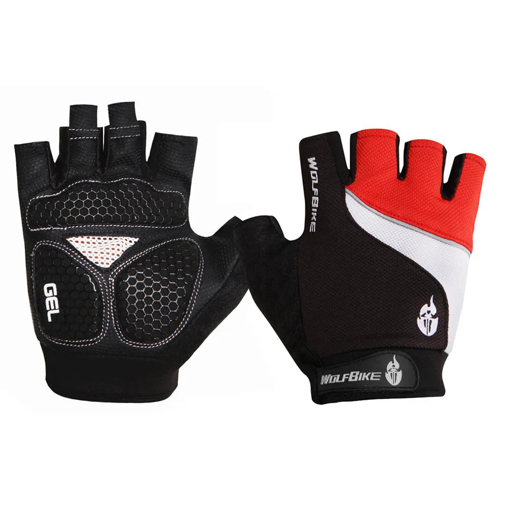 Профессиональный волк Велосипед Марка MTB без пальцев Фитнес Guantes гель