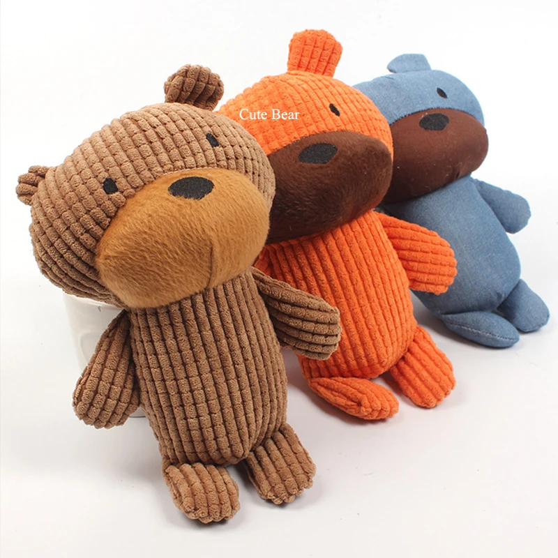 Dog Squeak Chew Toys Pet Puppy Cat Toy Lovely Dental Teething Healthy Chewing Sound Bear | Дом и сад
