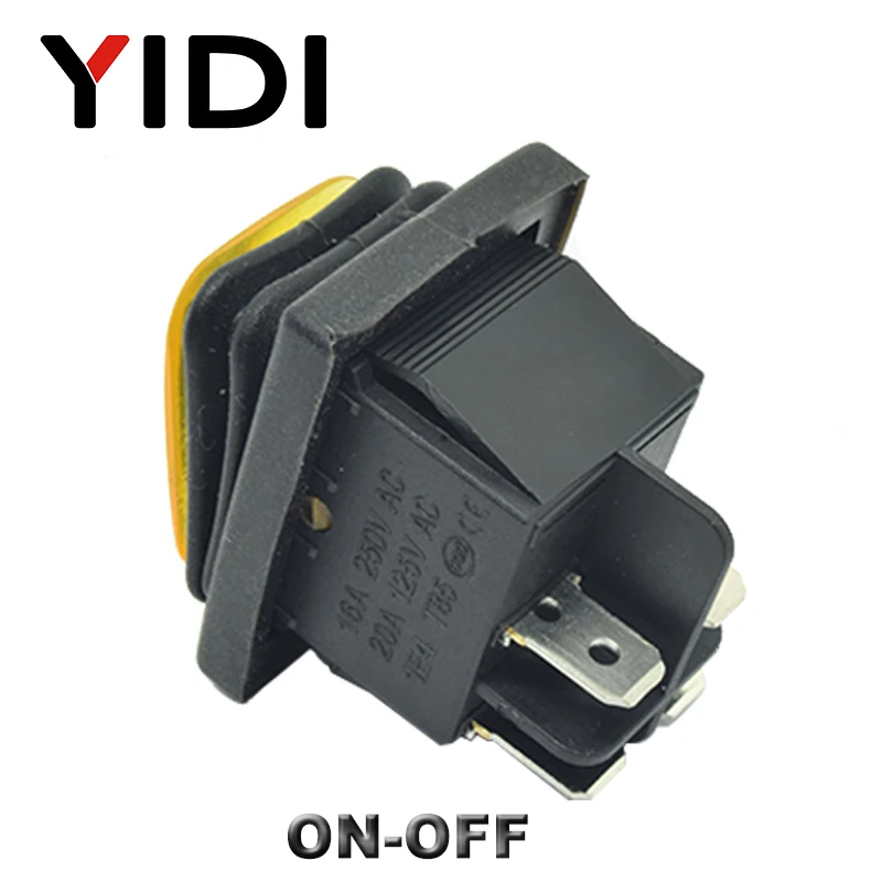 250VAC KCD4 201 203 Водонепроницаемый кулисный переключатель DPST 4pin Вкл/Выкл 12V 220V светодиодный 6 pin на DPDT морской катер автомобиля кулисный переключатель