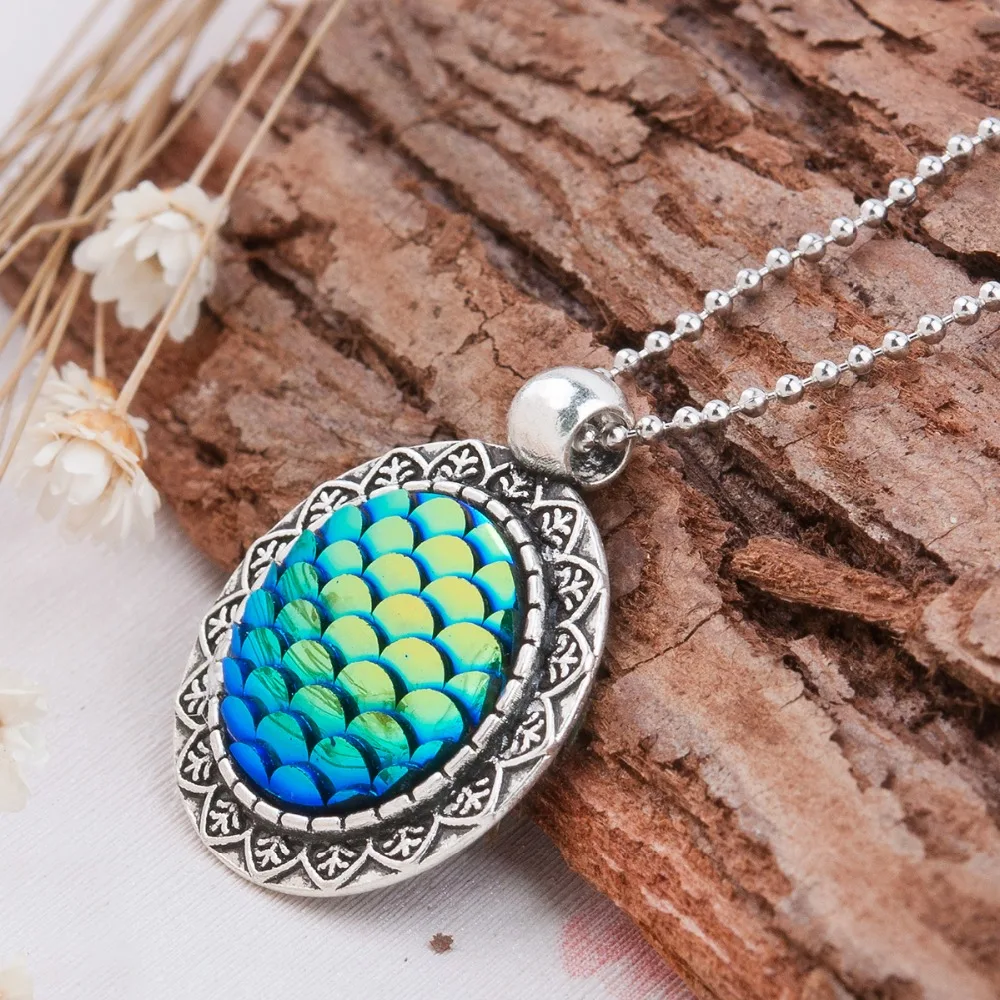 DoreenBeads ручной работы Drusy Смола Кабошон рыба шкала фотоколье Новая мода богемное