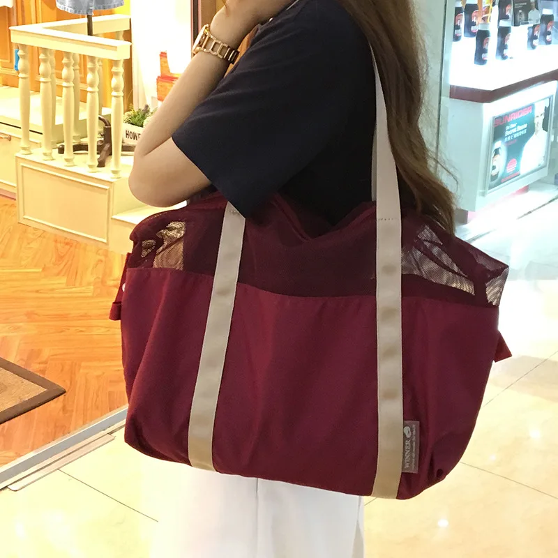 Pacgoth Повседневное унисекс пляж нейлон Сумки на молнии плечами и через плечо сумка