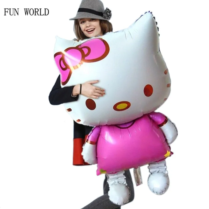 Размер 80*48 Hello Kitty Cat Фольга шар мультфильм Свадьба День Рождения украшения