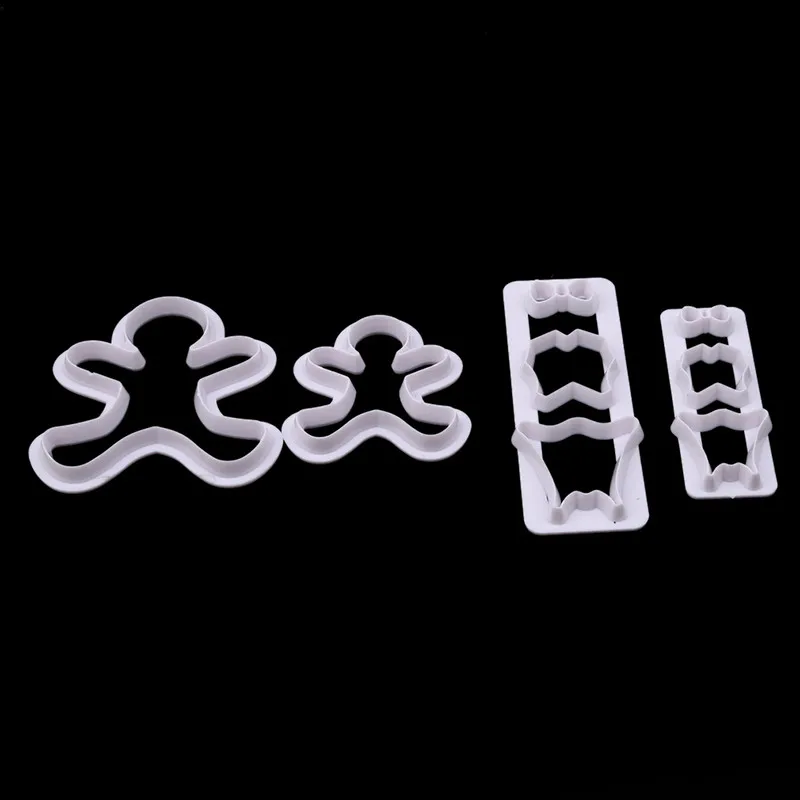 Gingerbread Cookie Cutter Plastic Christmas Biscuit Mold Fondant Man Cake Decor Cutting Dies | Дом и сад