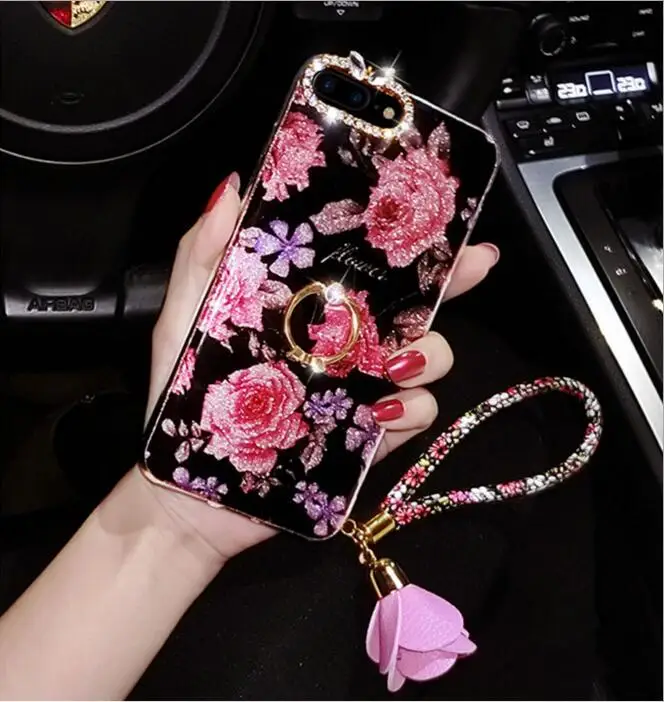 Роскошный чехол со стразами для телефона iPhone Xs max 6 7 8 plus ювелирный силиконовый