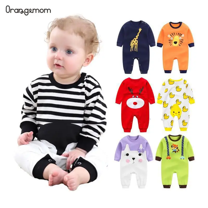 

Orangemom 2022 Newborn Baby Girl Boy Wear Pure Cotton Infant Clothing Cartoon Baby Boy Clothes Kids Rompers 100% Cotton Pajama
