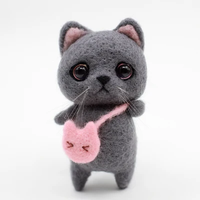 Кошка брошь Pokedals Le Materials наборы DIY шерсть фетр нетканых материалов креативные взрослые пары куклы ручной работы - Цвет: CC595