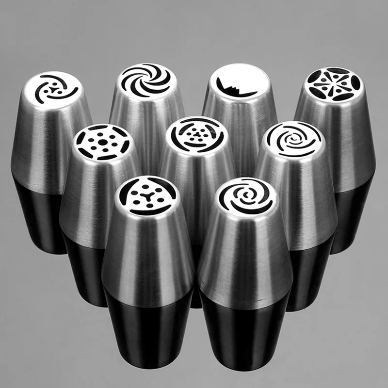 9 шт. в форме тюльпана от Нержавеющая сталь торт глазури трубопроводов сопла на