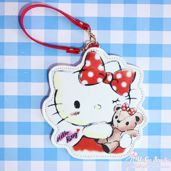 Бежевый Мультфильм Япония hello kitty My Melody Cinnamoroll пудинг собака Маленькие близнецы звезды автобус карта Студенческая карта чехол Брелок багажная бирка - Цвет: Бежевый