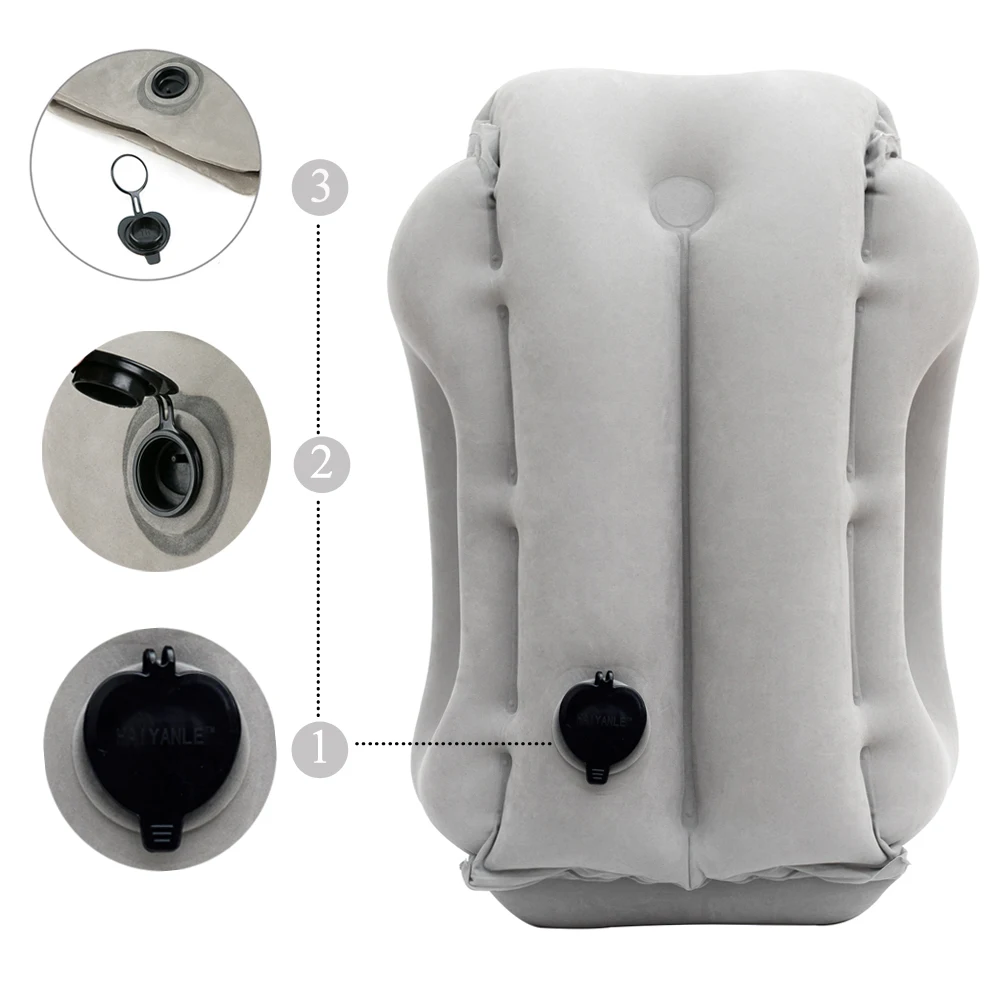 Надувная подушка для путешествия на самолете поезде и машине|inflatable travel pillow|travel
