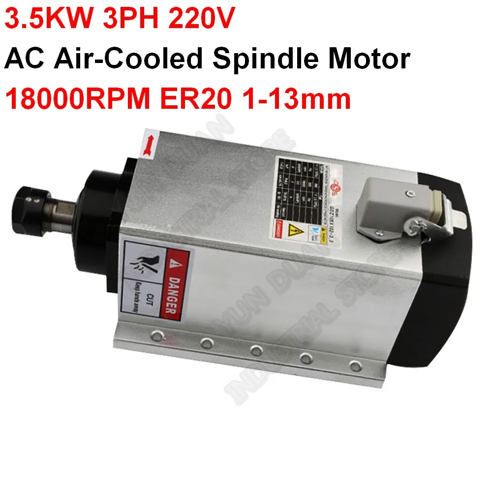 Чангшенг 3.5KW 5HP 220V ER20 1 13 мм AC мотор шпинделя с воздушным охлаждением монтажный