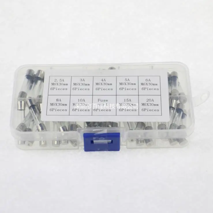54 boxes 6x30mm glass fuses 2.5A~20A | Автомобили и мотоциклы