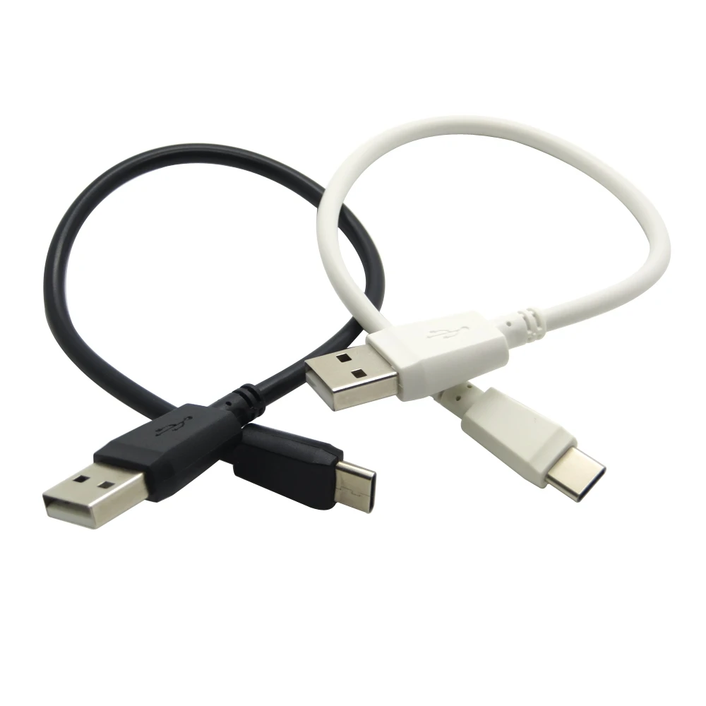 Черный и белый 25 см короткий кабель типа C для передачи данных USB 3 1 зарядный