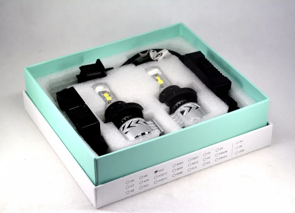 1 Комплект 9007 HB5 80 Вт 12000LM G8 светодиодный комплект фар XHP-50 8 светодиодный SMD чипы супер яркий 6000K Hi/Low двухлучевой скоростной вентилятор для вождения противотуманных фар