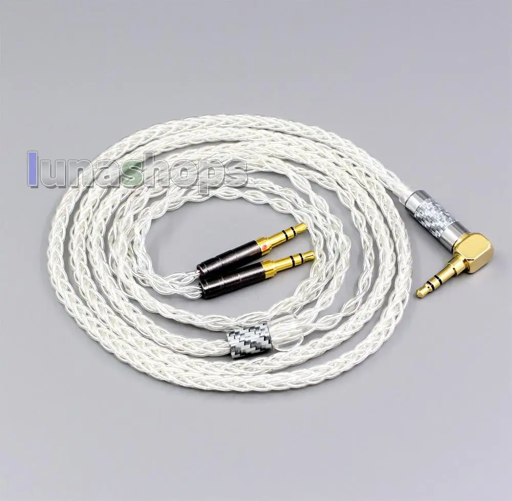 LN006430 99% чистого серебра 8 сердечника кабеля наушников кабель для Denon AH-D600 D7100 Hifiman Sundara Ананда HE1000se HE6se he400 final