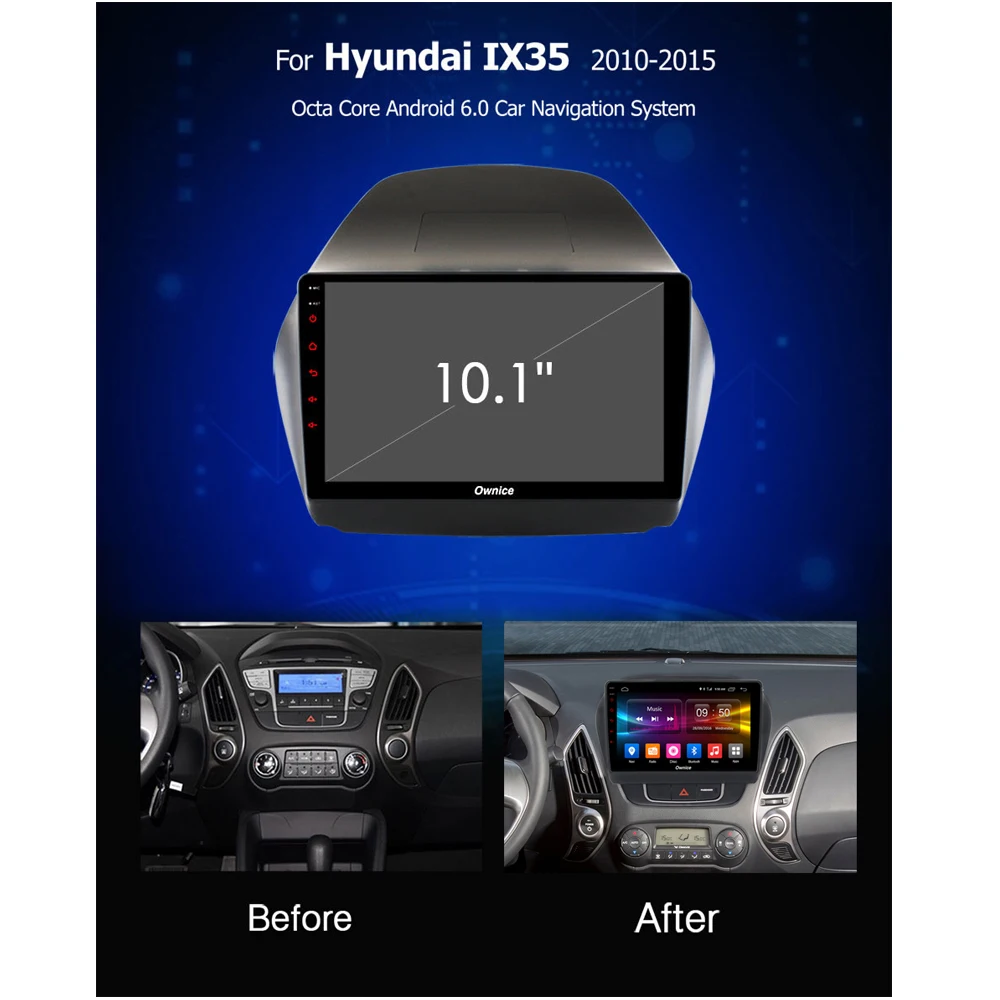 10 1 &quotIPS Восьмиядерный Android 9 0 автомобильный Радио dvd плеер GPS для Hyundai IX35 2010 2015 4 Гб