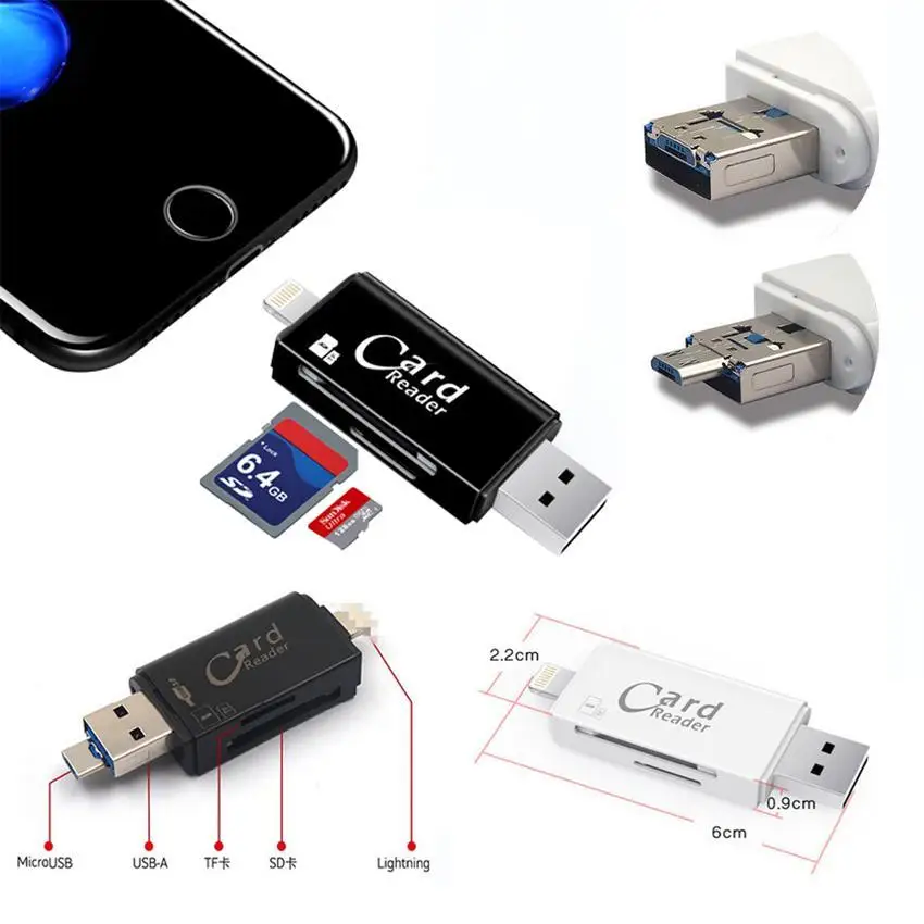USB iFlash Drive Stick SD/TF устройство для чтения карт памяти ipad iPhone X 11 5 6 7 Plus|memory card reader