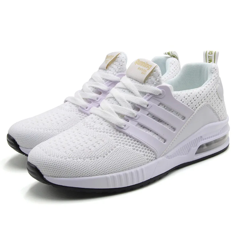 White Purple Bjakin/Профессиональная дышащая женская обувь для бега на воздушной подушке; сезон весна-осень; прогулочная обувь для женщин; кроссовки для бега - Цвет: White Purple
