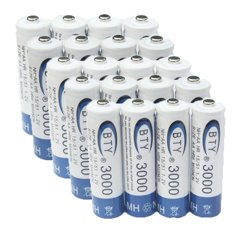 20 шт. AA аккумуляторные батареи высокое качество Оригинальные аккумуляторы