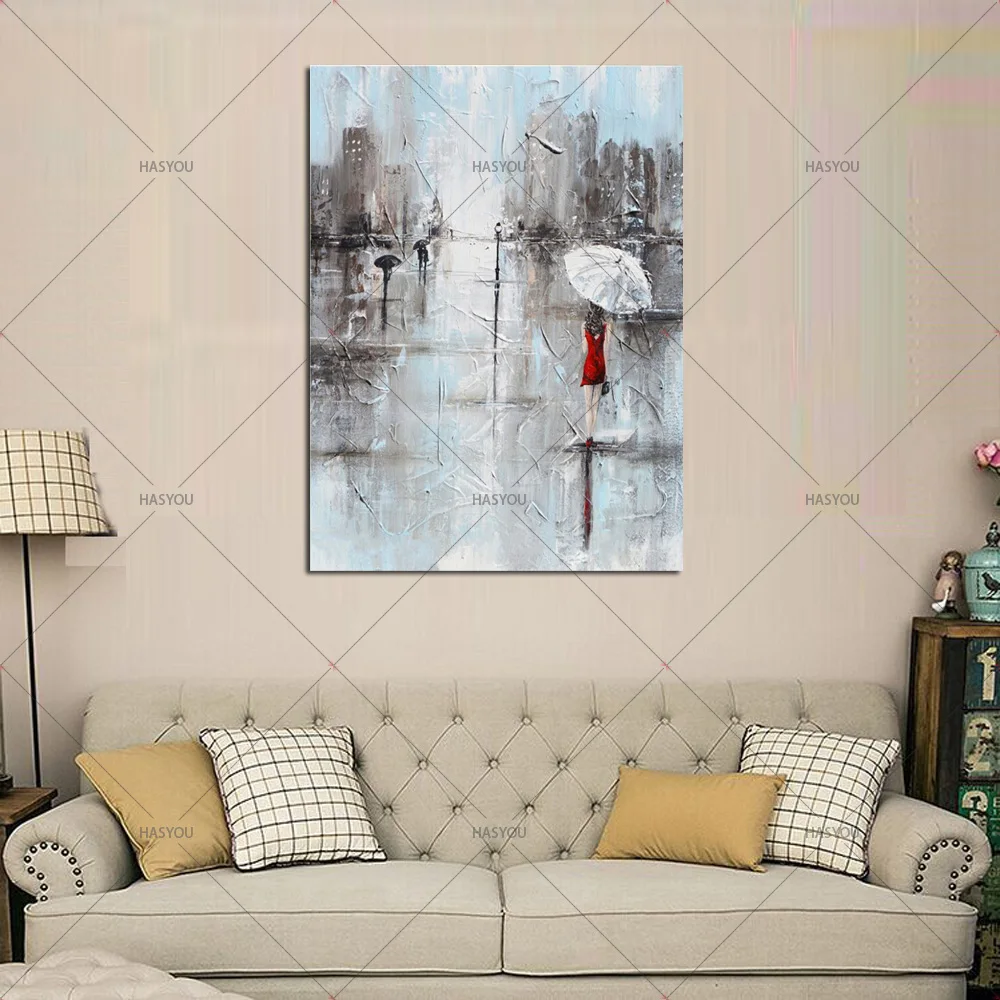 Современная Абстрактная Настенная картина ручной работы домашний декор