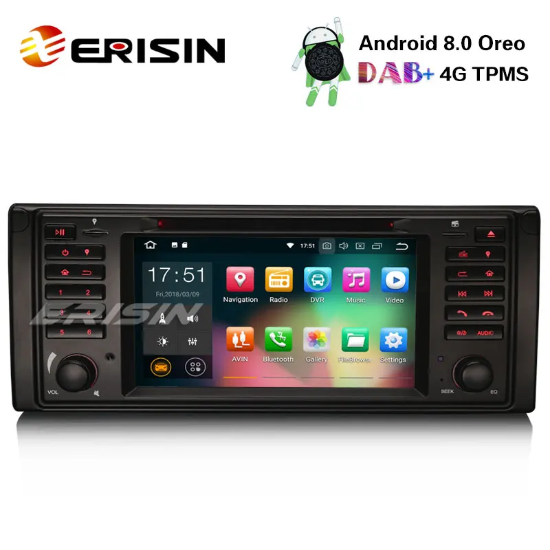 Автомобильный стерео Erisin ES7839B 7 &quotAndroid 8 0 DVD DAB + gps система со спутниковой