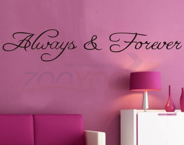 Всегда всегда любящий домашний декор креативная Цитата Наклейка на стену 8071