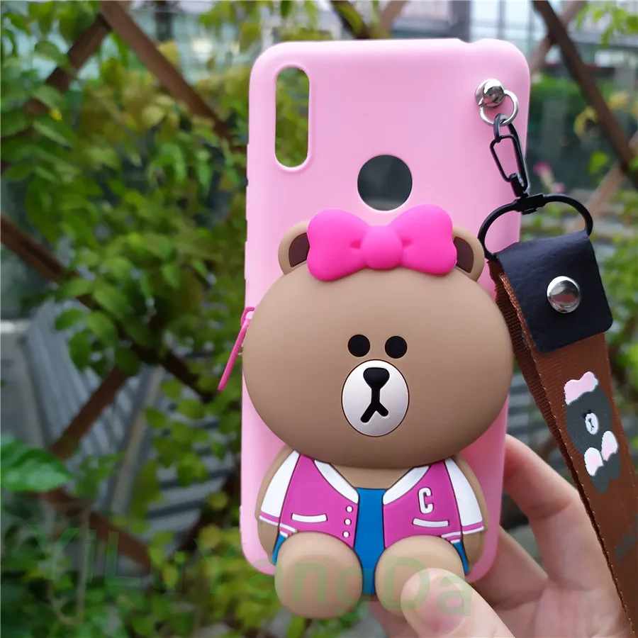 Pink Choco Wallet В мультипликационном стиле на молнии кошелек чехол для телефона для samsung Galaxy Note 8 9 S7 край S8 S9 S10 5G S10E J4 J6 J8 A6 A7 A8 плюс A9 мягкий чехол - Цвет: Pink Choco Wallet