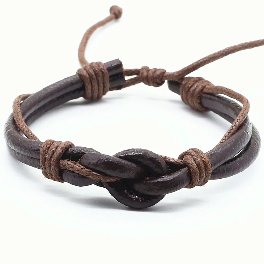 Многослойный Плетеный браслет ручной работы для мужчин и женщин|designer mens bracelets|men