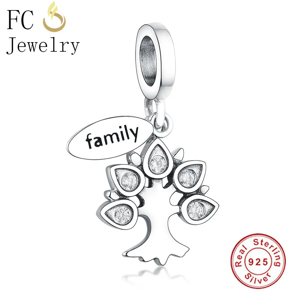 FCJ1086 FC ювелирные изделия подходят Pandora браслет из стерлингового серебра 925 пробы Клевер розовое золото Божья коровка Прозрачный Кристалл бисера делая Berloque - Цвет: FCJ1086