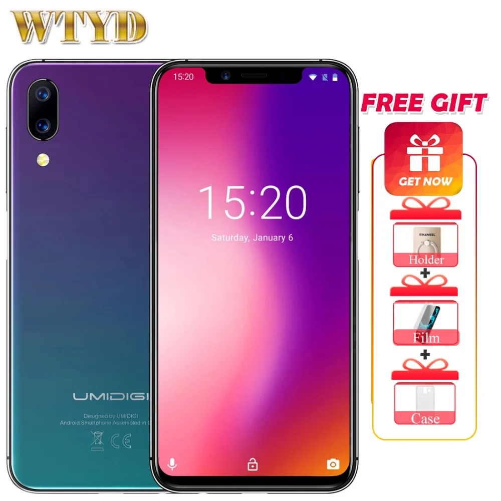 UMIDIGI One Pro Android 8 1 Helio P23 Восьмиядерный 4 Гб + 64 Беспроводной заряда 5 99 дюйма