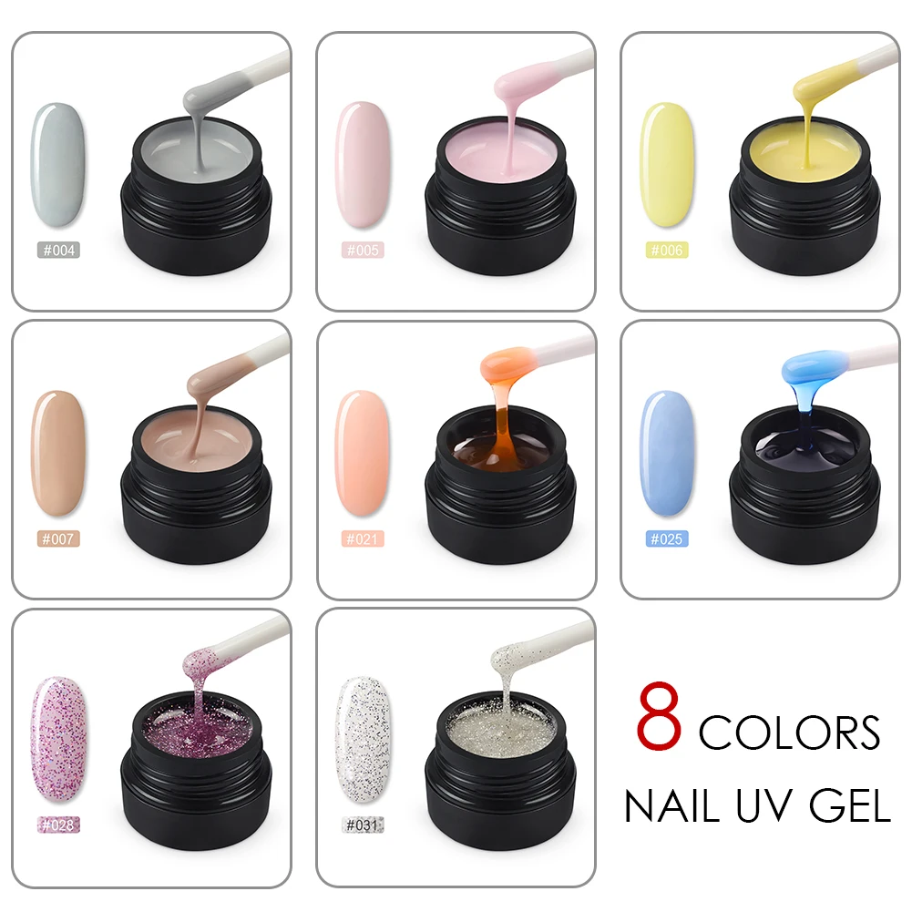 8 PCS Гель-краска COSCELIA 5 мл, черная бутылка для ногтей, 36 цветов, Гель-лак для ногтей, маникюрный дизайн, сделай сам, краска для рисования, вылечивается, светодиодный светильник - Цвет: 8 PCS