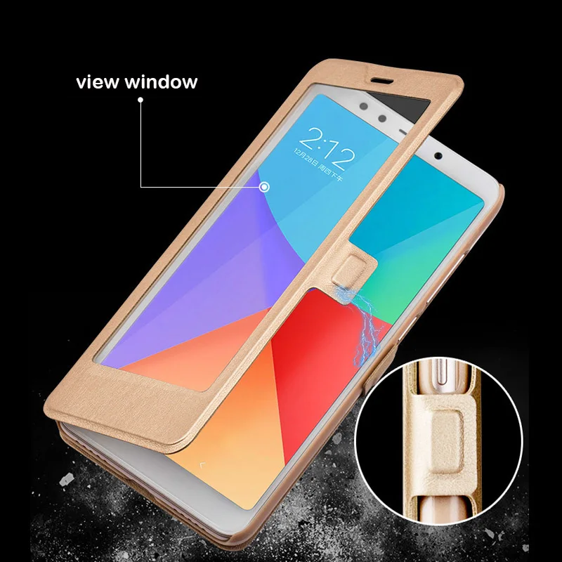 Кожаный чехол-подставка с полным окном для Xiaomi redmi 6A, чехол с магнитной застежкой для Xiaomi redmi 6A redmi 6 6 Pro Xiomi