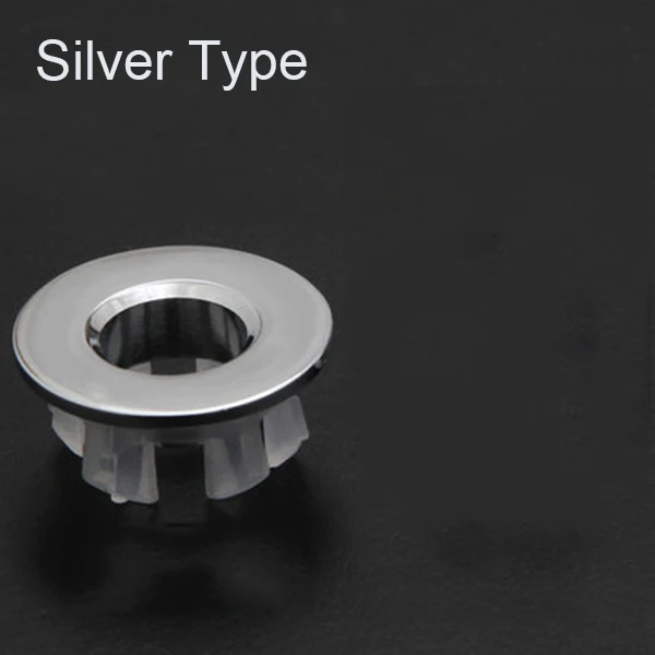 Siliver ChromeBlack умывальник переливающееся отверстие декоративное покрытие ванная раковина отверстие крышка отверстие - Цвет: Siliver