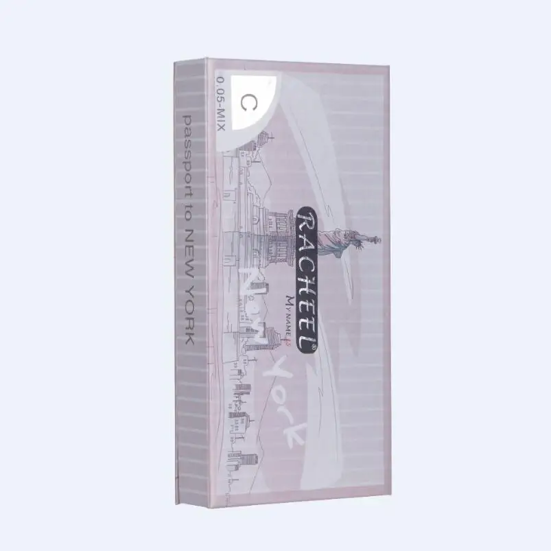 Thickness C/D Mink Eyelash Mix Length Dark Blue Natural Soft Silk Eye Lashes 18 Row 3D | Красота и здоровье