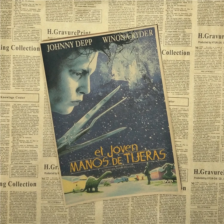 Эдвард ножницы постер Beetlejuice Тим Бёртон фильмы домашний декор пользовательская