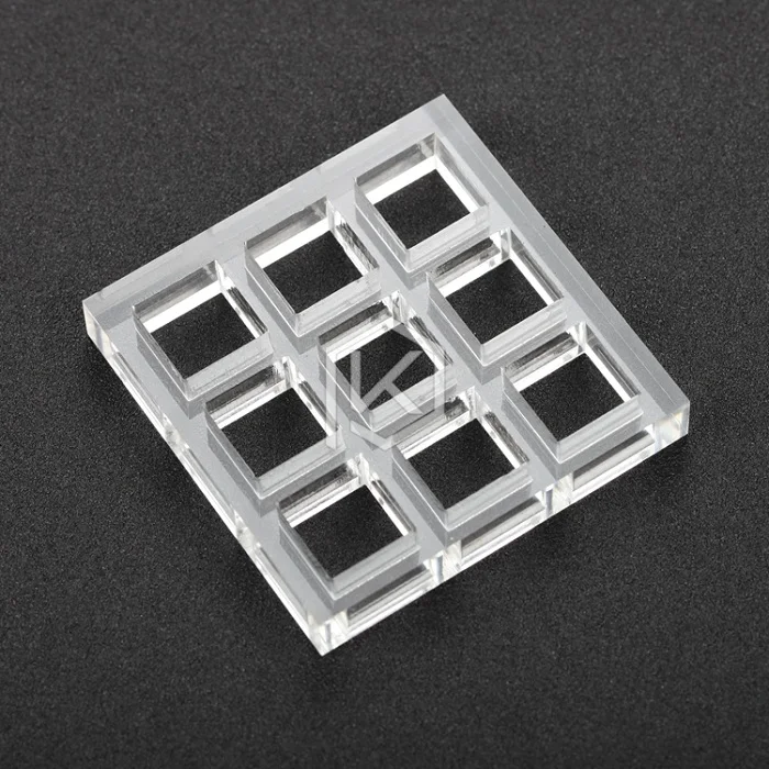 Акриловый переключатель тестер 2X2 2X3 3X3 4X4 7X7 9X9 для cherry mx переключатели - Цвет: Acrylic Tesater 3x3