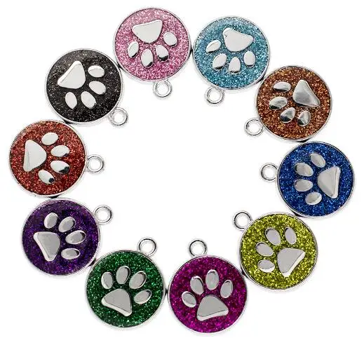 20PCS/lot Colors 18mm Cat Dog paw prints footprint hang pendant charms fit for diy phone strips keychains bag fashion jewelrys | Украшения