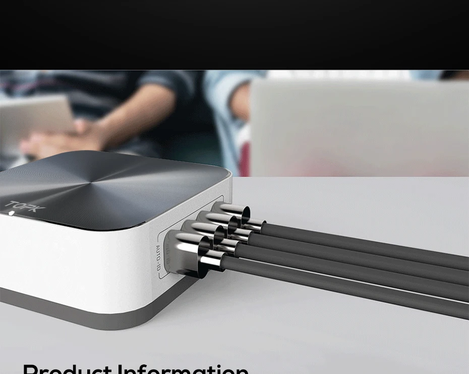 TOPK 8-Порты и разъёмы quick charge 3,0 телефон зарядное устройство для мобильных телефонов huawei кабель для быстрой зарядки usb зарядное устройство EU/US/UK штекер Адаптер для настольных ПК
