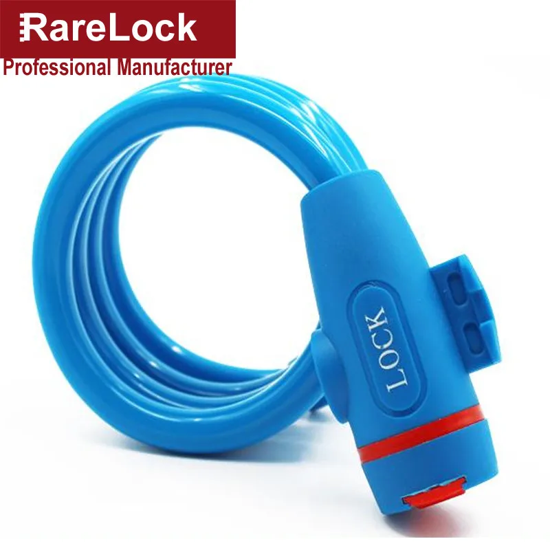 Rarelock 6 цветов сталь Портативный Безопасный Кабель замки Велоспорт велосипед Мотоцикл Chian замок с ключами