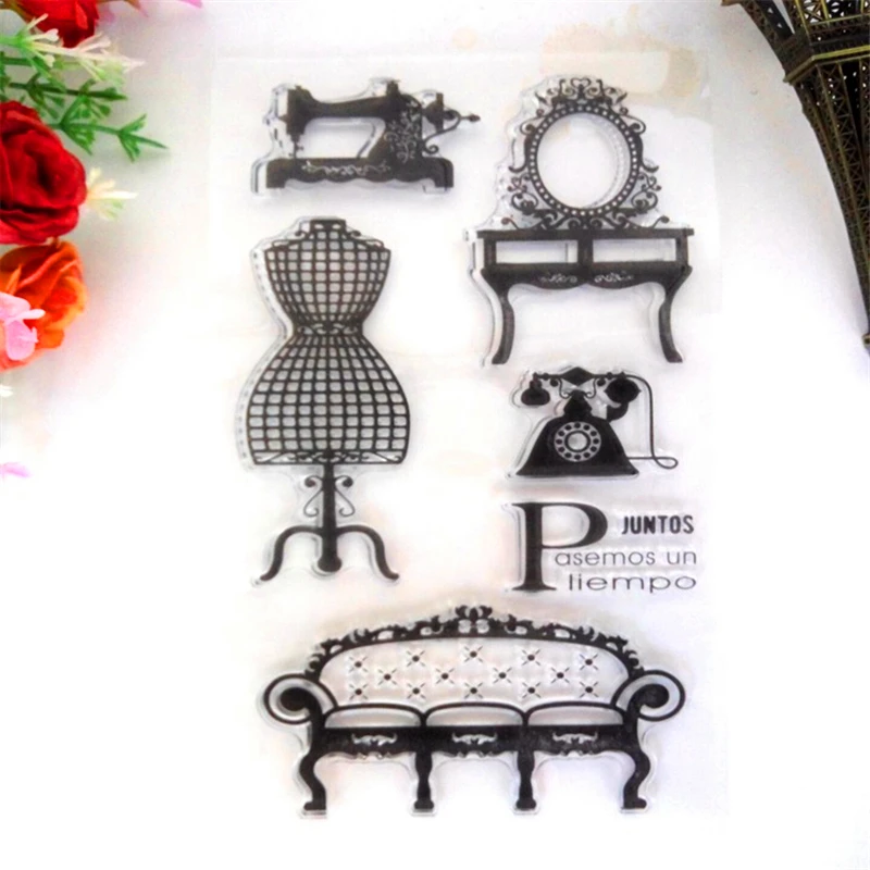 9pcs Random Silicone Flower/Butterfly/Heart Clear Stamps For Craft Supplies Scrapbooking DIY Stempel Klare Card Christmas Decor |