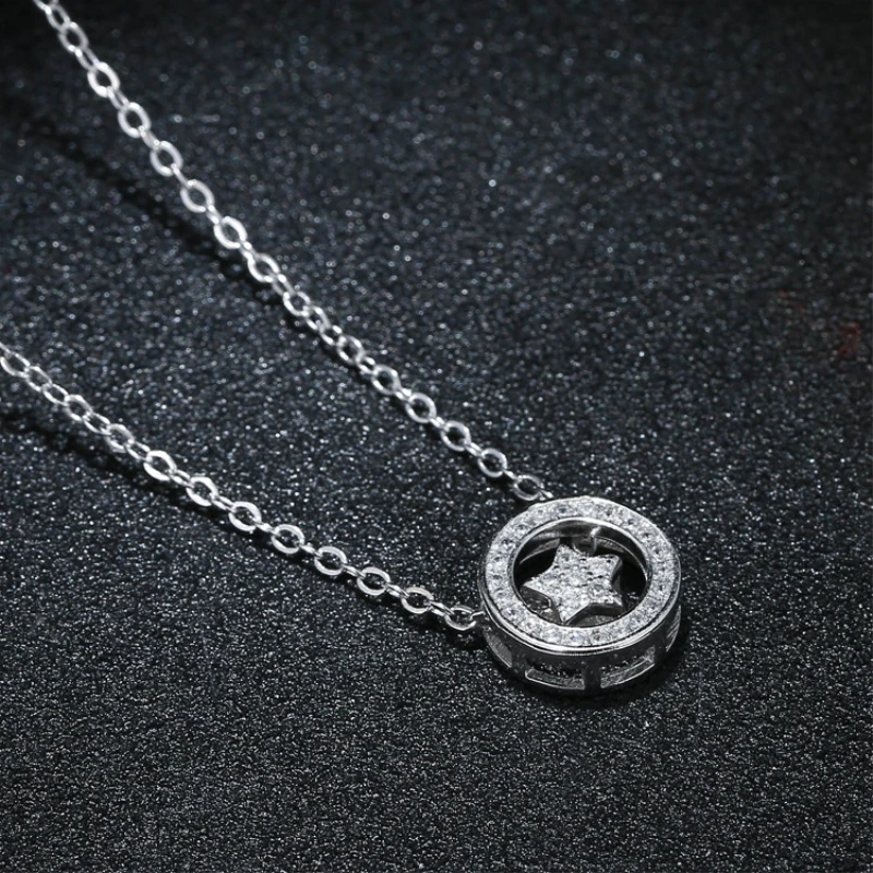 Creative Star Wild Korea Cute Fresh 925 Sterling Silver Clavicle Chain Temperament Trendy Female Necklace SNE208 | Украшения и