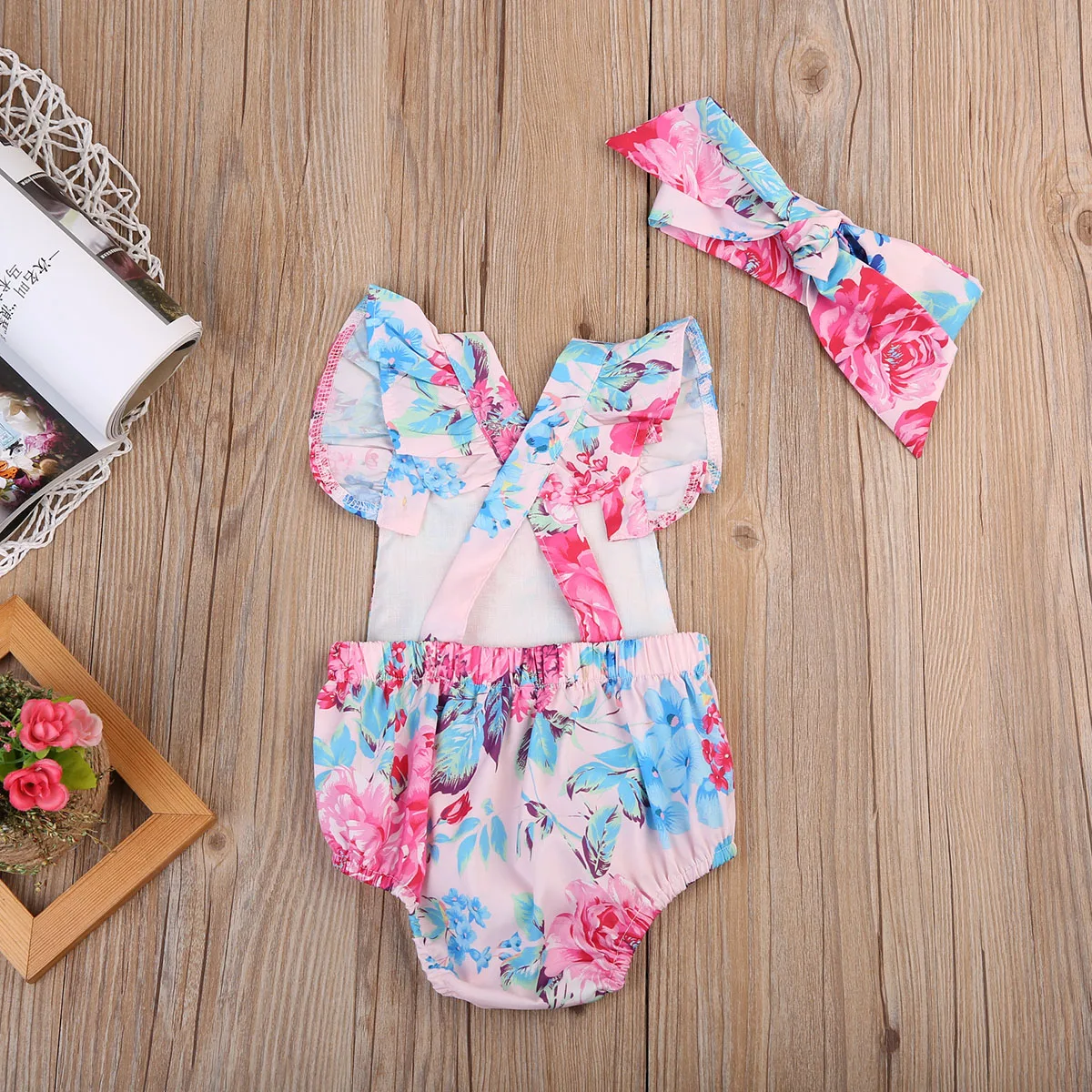 Летнее боди с цветочным принтом для новорожденных девочек Pudcoco 2017 г. пляжный