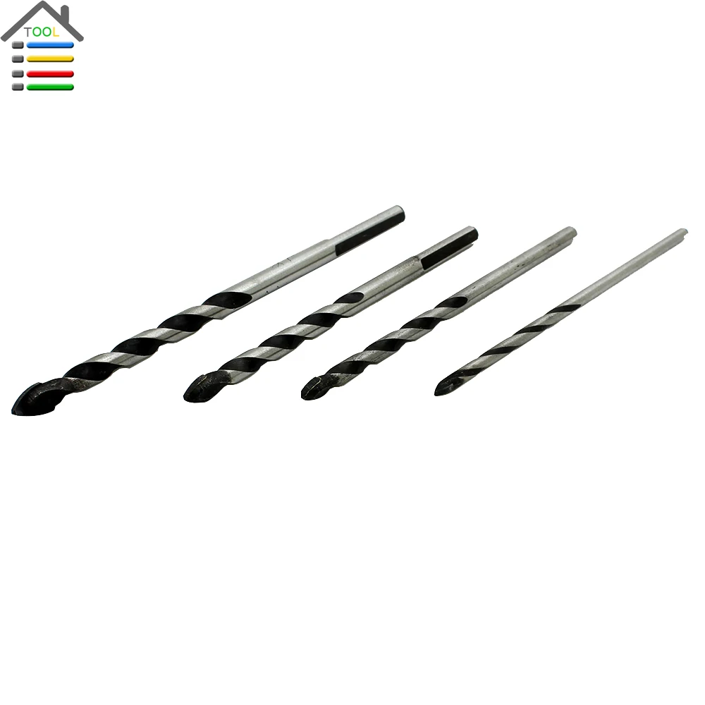 Новые 4 шт. треугольные спиральные сверла для плитки бетонная настенная керамика