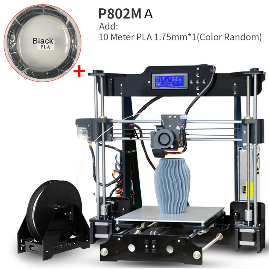 P802MA 10M Лучший Tronxy P802M авто уровень 3d принтер DIY полный набор прямой экструдер MK3 heatbed 3D печать 3DCSTAR P802-MHS - Цвет: P802MA 10M
