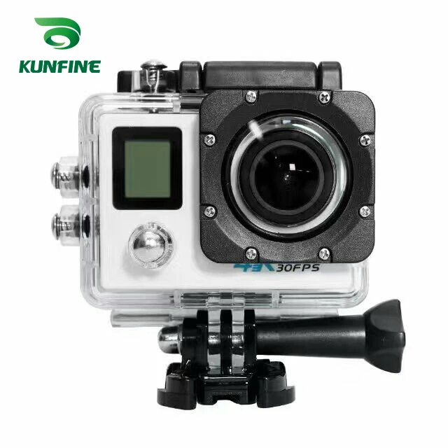 Спортивная видеокамера KUNFINE Ultra HD 4K DV Action с двойным экраном дистанционным
