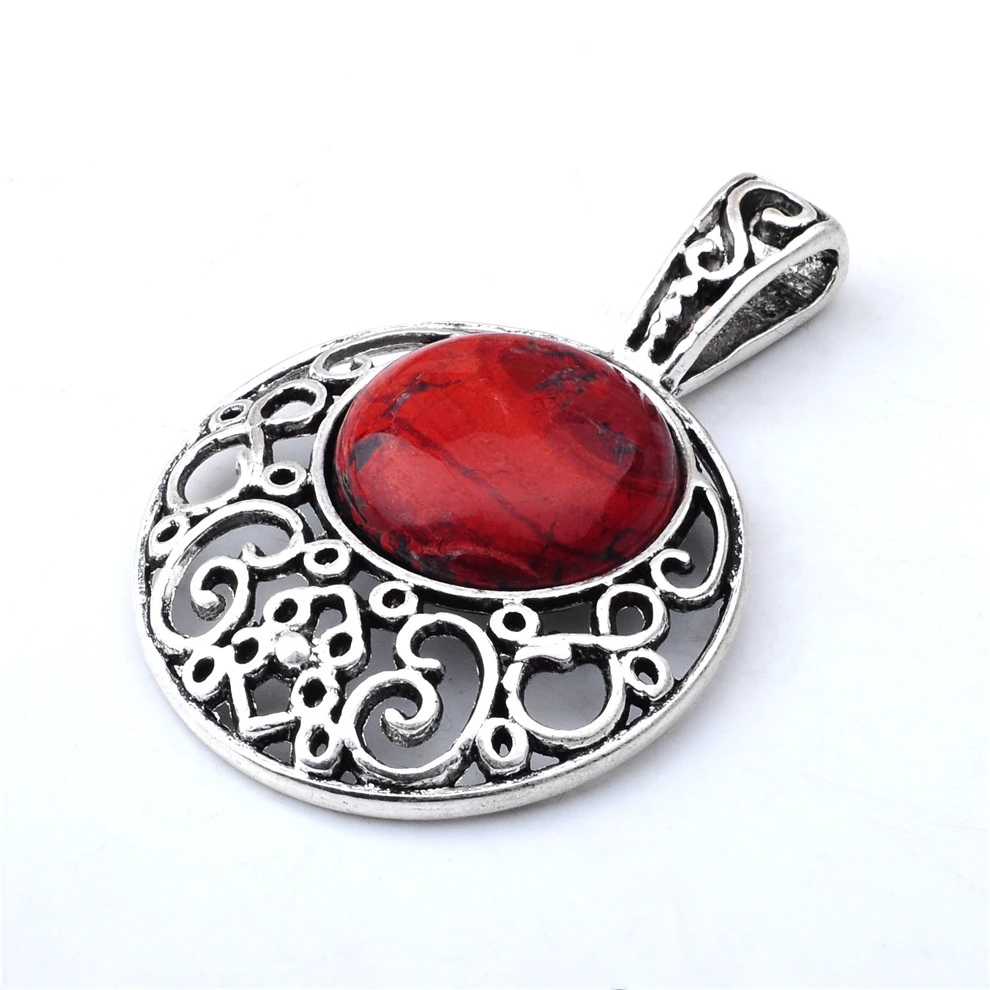 SEVENSTONE рейки Йога из нержавеющей стали мужские подвески натурального камня диск