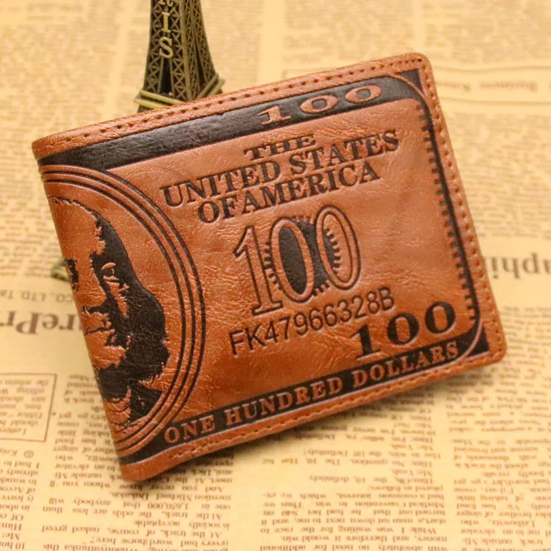 Новинка 2018 года приходит bi fold 100 доллар США Деньги Кошелек Новый дизайн монет