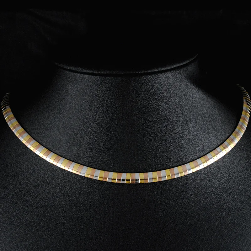 

ATGO High Quality Snake Choker Necklace 50cm*6mm Classic Punk Jewelry For Men Women Trendy Stainless Steel Chain Necklace BN547