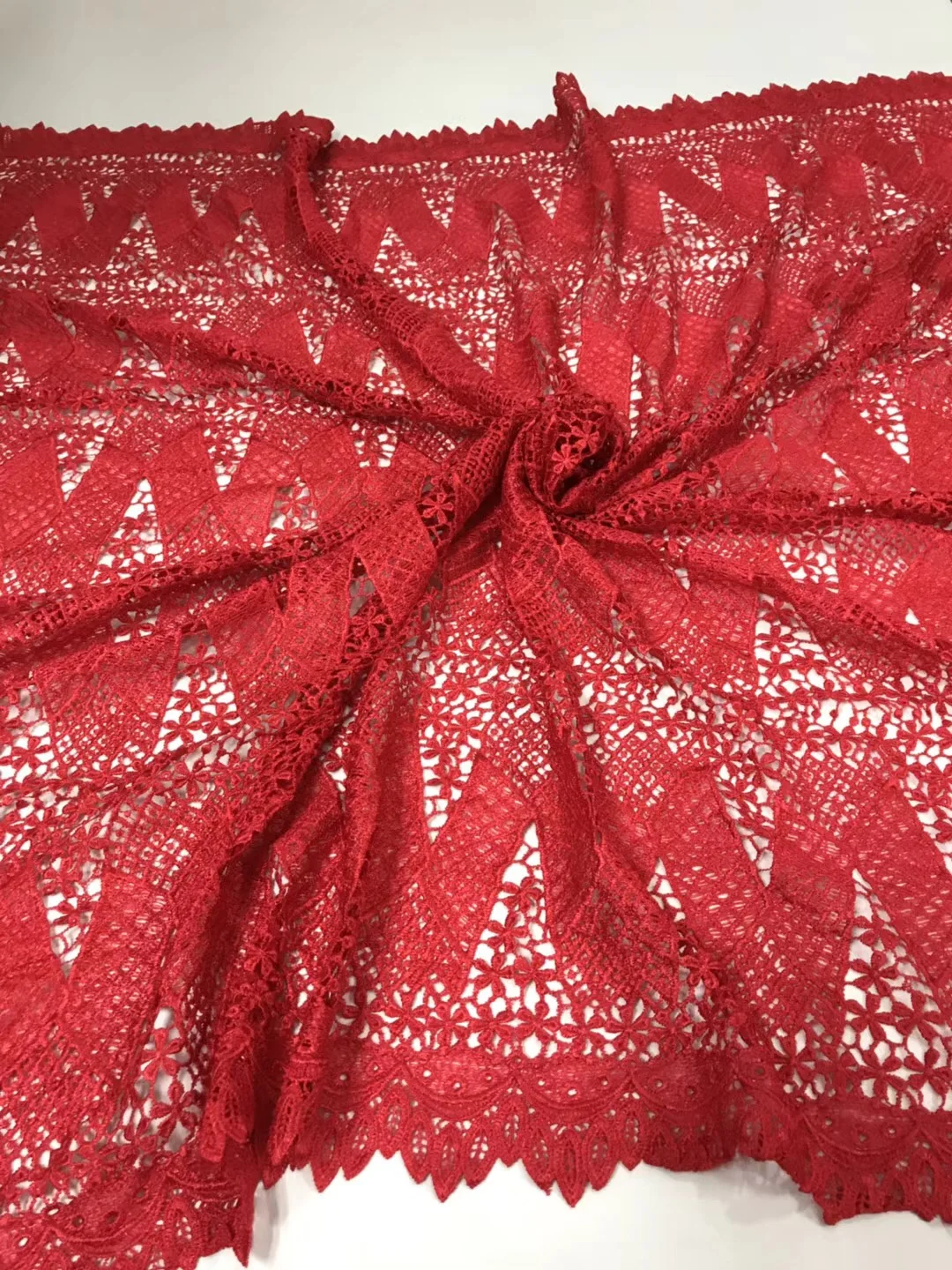 

cotton New arrival african lace fabric/High quality cord lace,guipure lace fabric / Solid color water soluble lace fabric KR1947