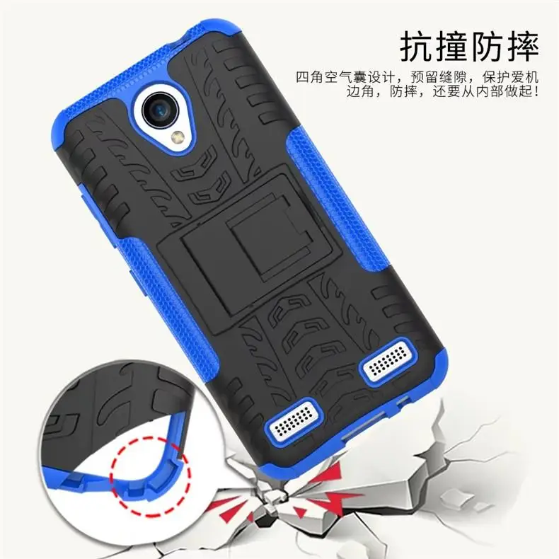 Heavy Duty kickstand Гибридный Броня Крышка TPU чехол кожи для zte лезвие A520|Чехлы-портмоне| |