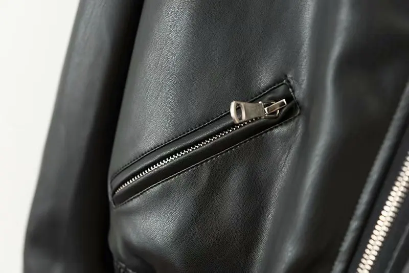 Модная женская кожаная куртка в европейском и американском стиле|Кожаные куртки|